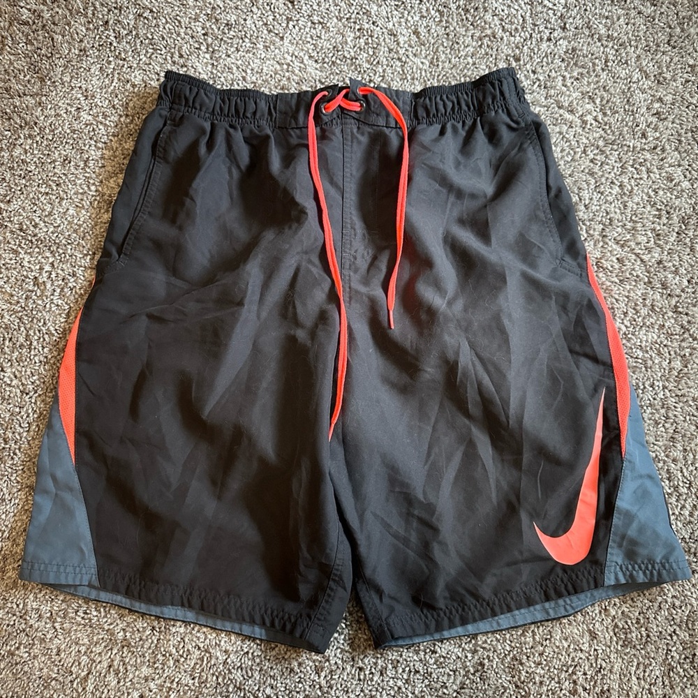 Men’s Nike Swimming Trunks Size M Color Grey/salmon